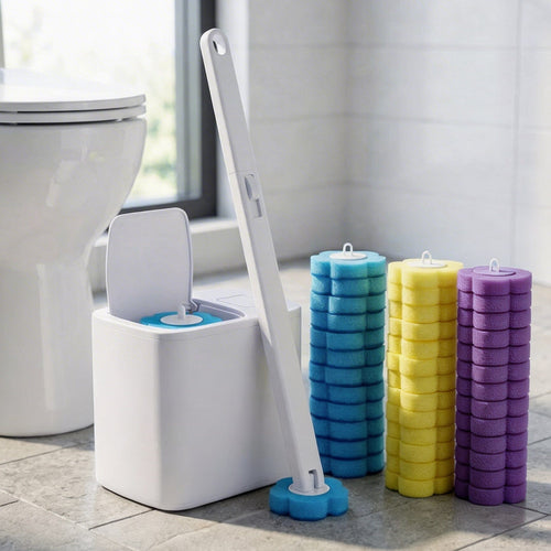 wc tisztító szett cserélhető tisztítófejekkel BuddyBlitz készlet